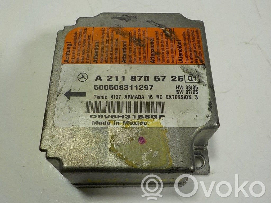 Mercedes-Benz CLS C219 Unitate/modul de comandă airbaguri