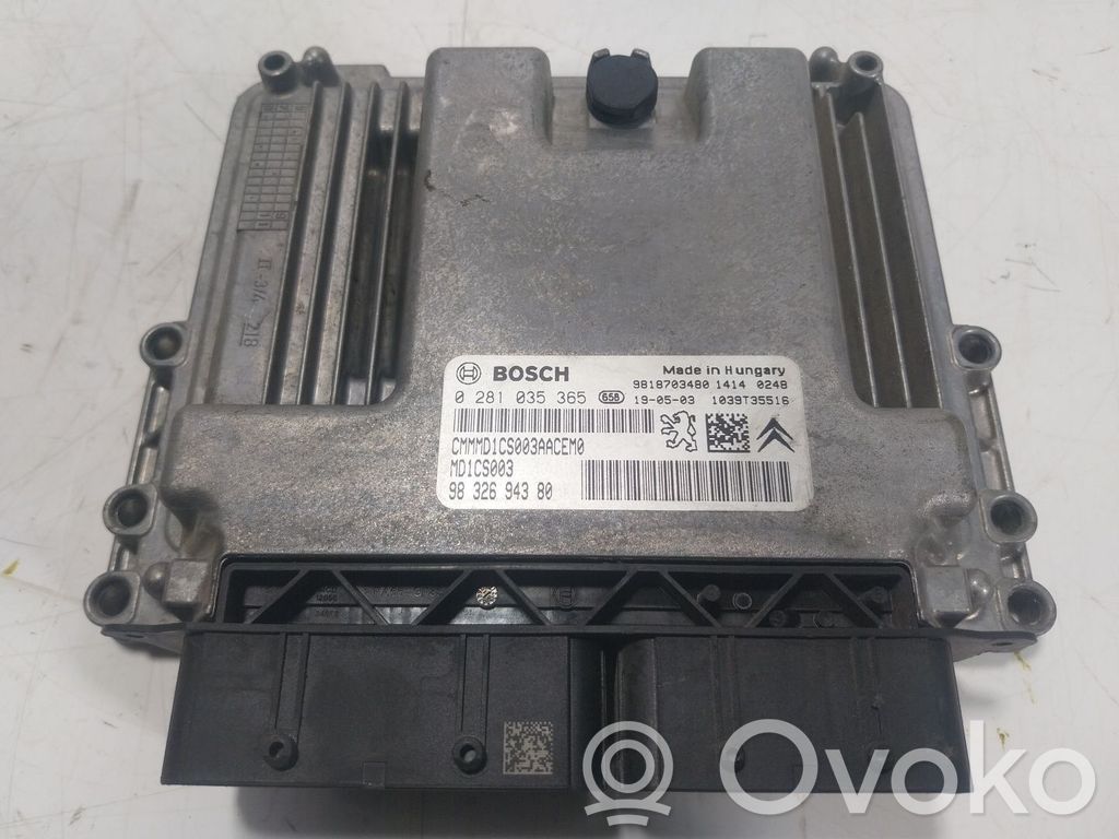 Engine control unit/module   1640420380,9832694380