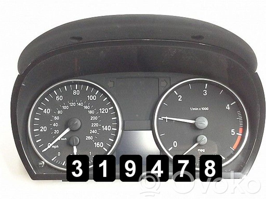 BMW 3 E90 E91 Speedometer (instrument cluster) 