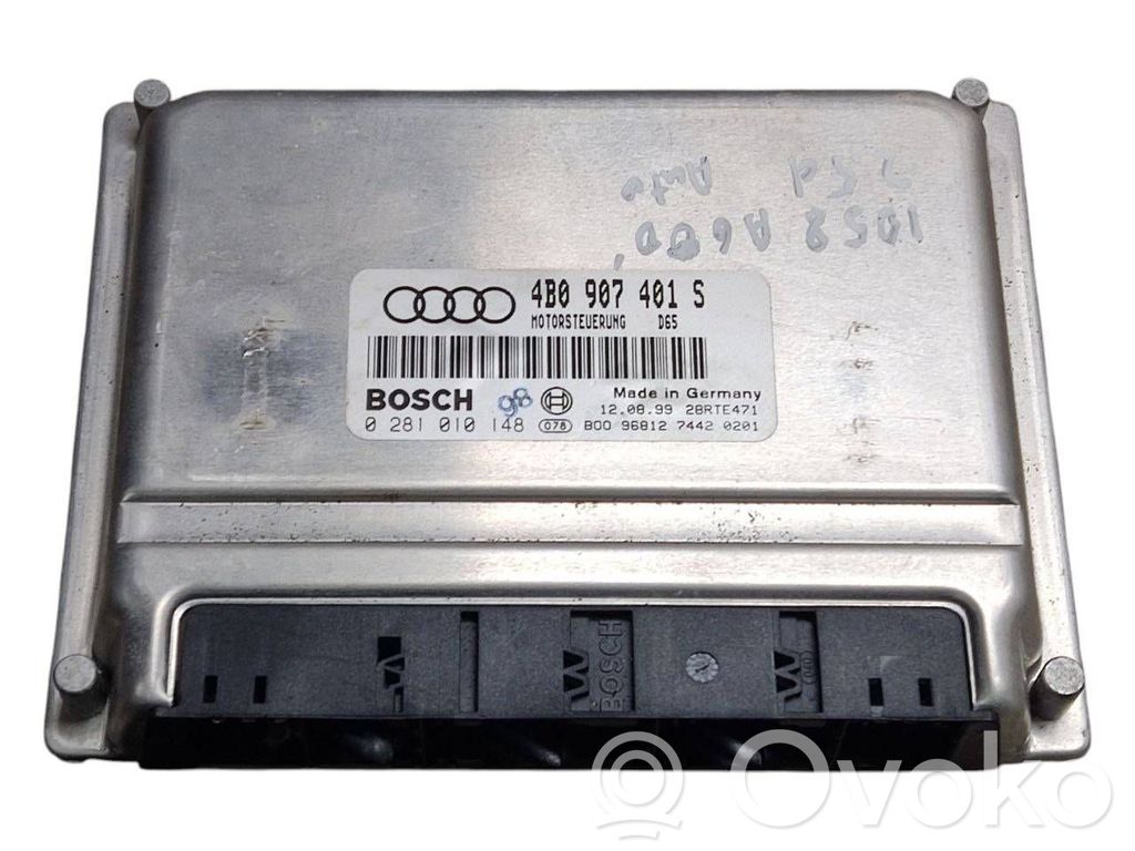 Engine control unit/module   4B0907401S,28RTE471,0281010148