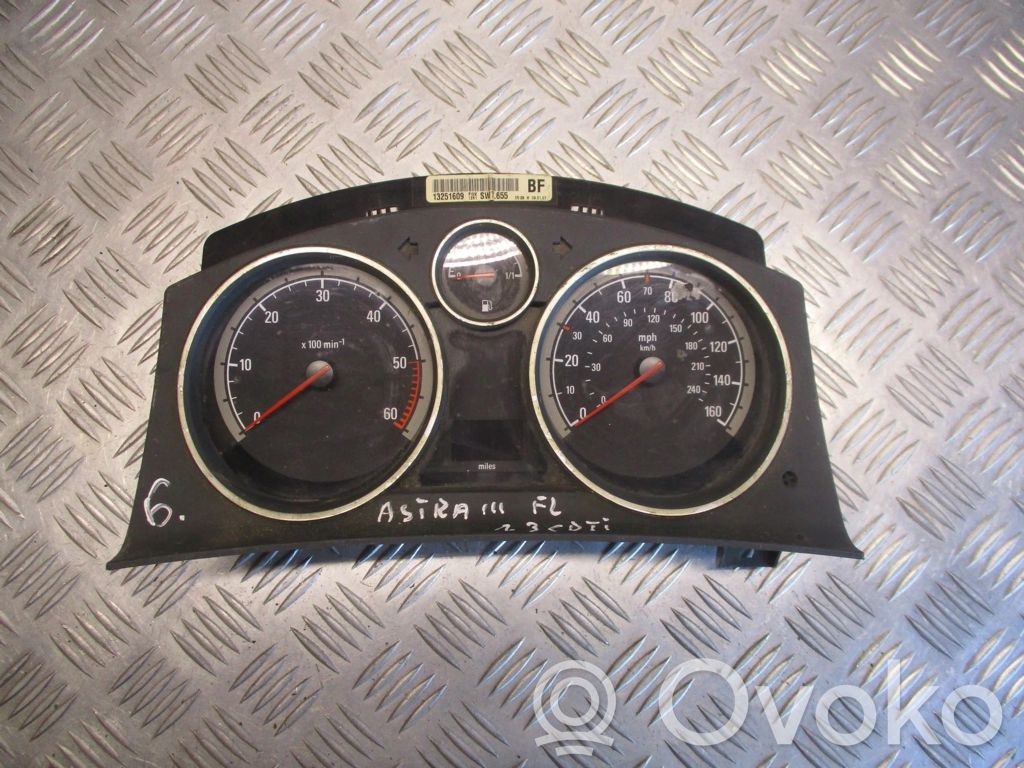 Opel Astra H Vitezometru (grup de instrumente) 
