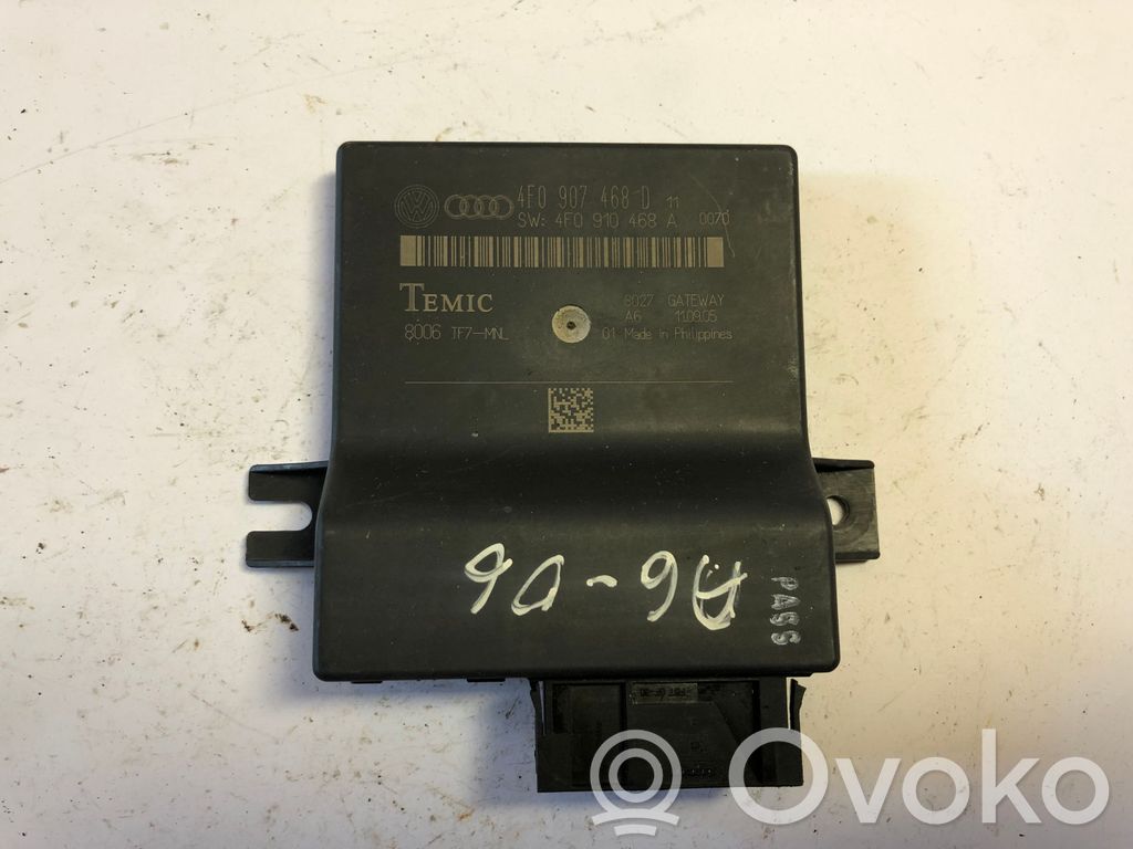 Audi A6 S6 C6 4F Moduł sterowania Gateway 