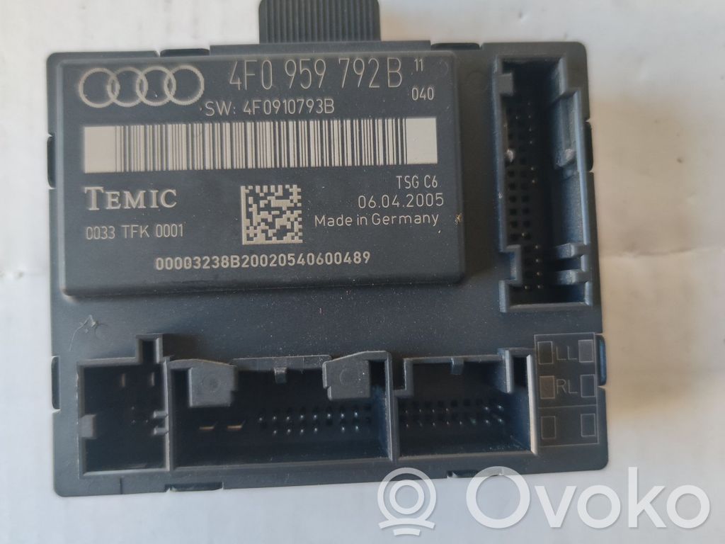 Central body control module   4F0959792B