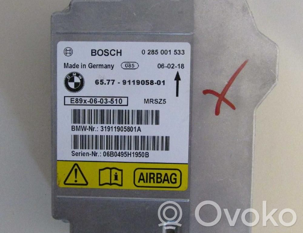 Centralina/modulo airbag   0285001533