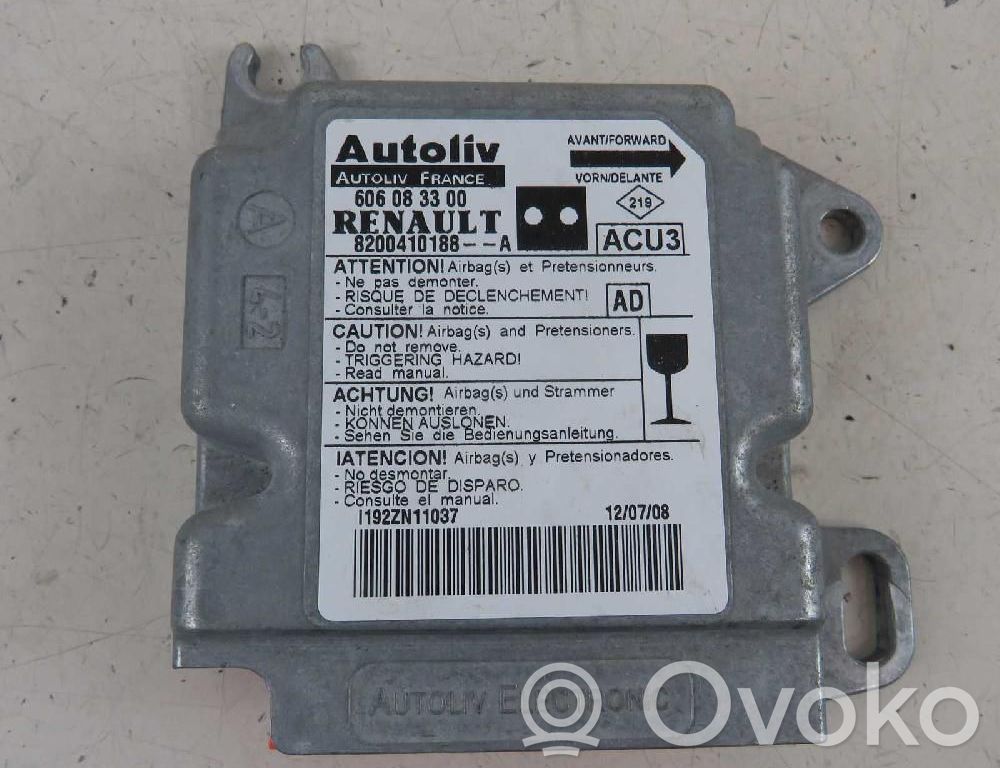 Renault Kangoo II Airbag control unit/module 
