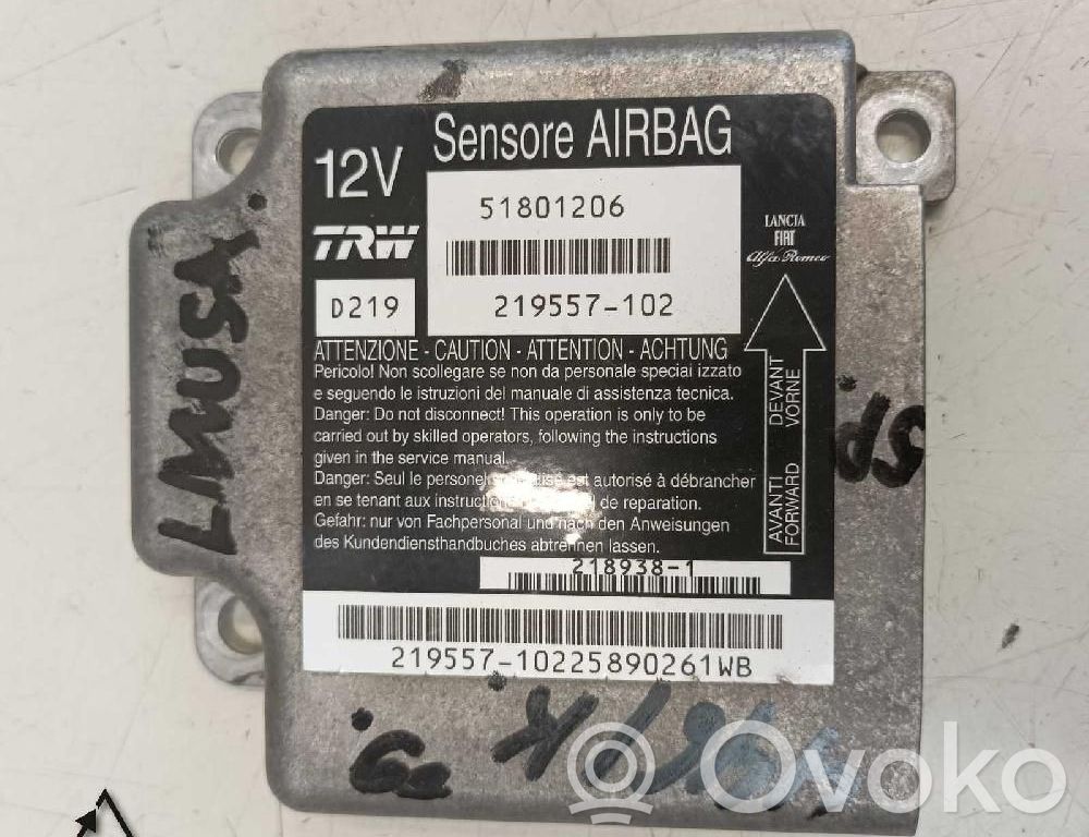 Lancia Musa Unidad de control/módulo del Airbag 
