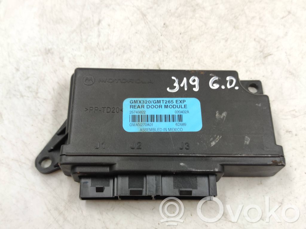 Cadillac CTS Door control unit/module 