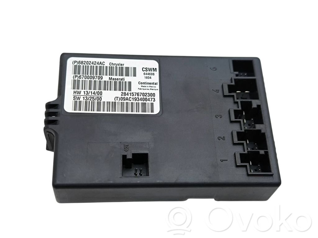 Module de commande de siège   68202424AC,670009709