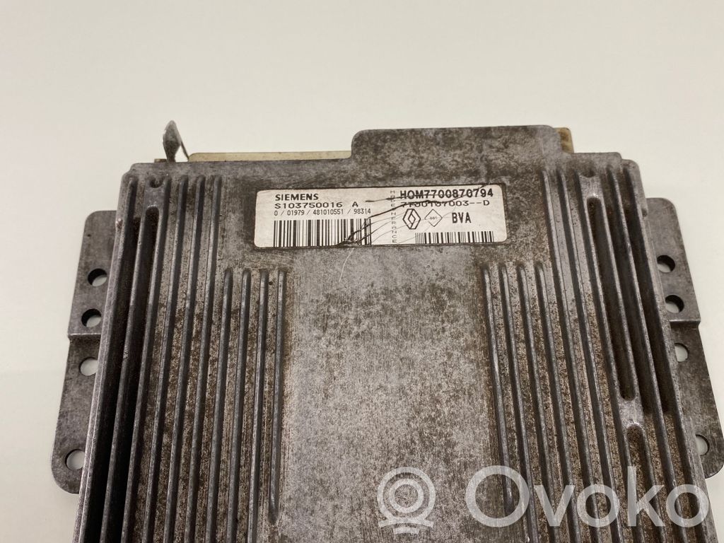Engine control unit/module   7700870794,S103750016
