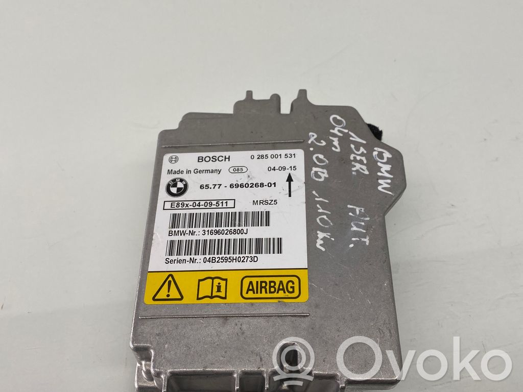 Airbag control unit/module   0285001531,31696026800J,6960268