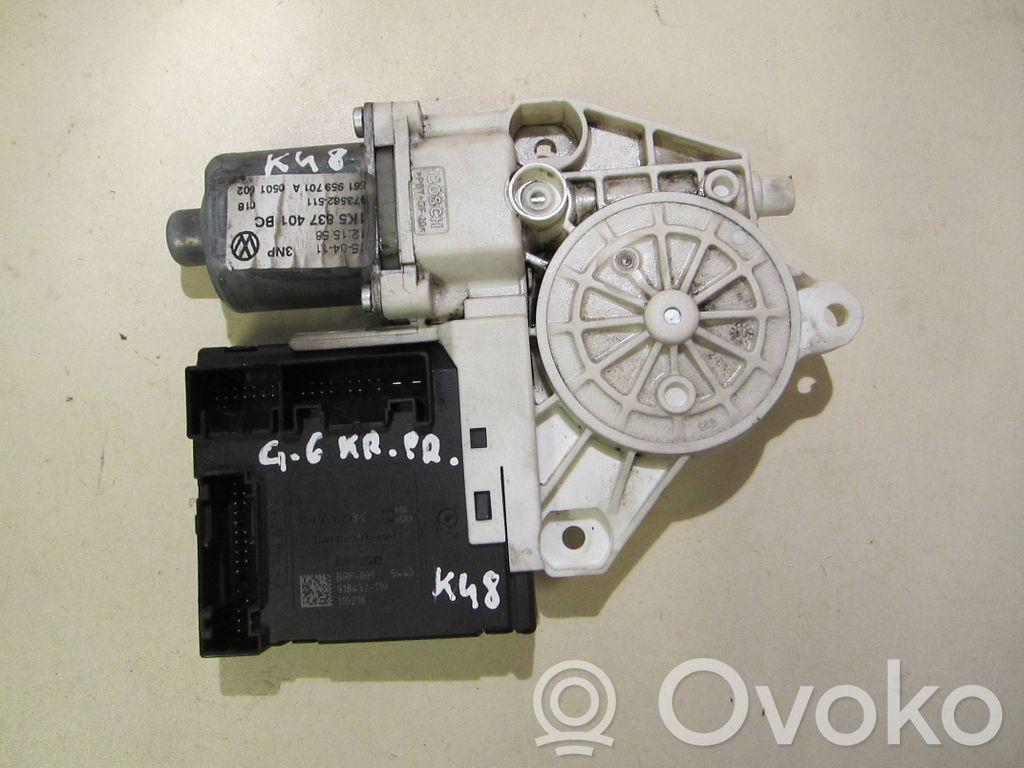 Volkswagen Golf VI Silnik regulatora szyby drzwi przednich 