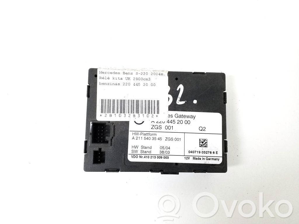 Módulo de control Gateway   A2115403545,A1695406945,A2205400745,A2205401545,A2205402445,A2205402545,A2205402645