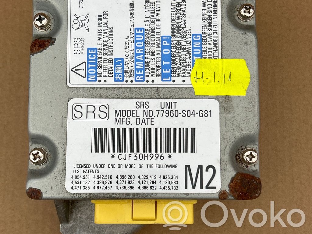 Honda Stream Airbag control unit/module 