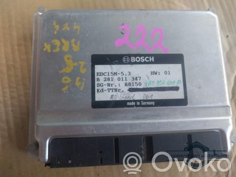 Unité de commande, module ECU de moteur   0281011347,4B0907401P,B281011347,RDC15M53