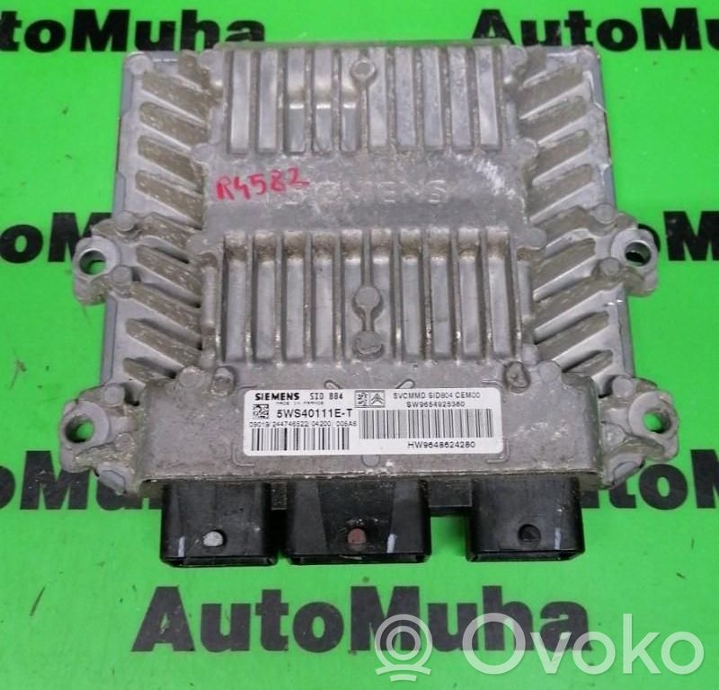 Engine control unit/module ECU   5WS40111ET,SW9654925380
