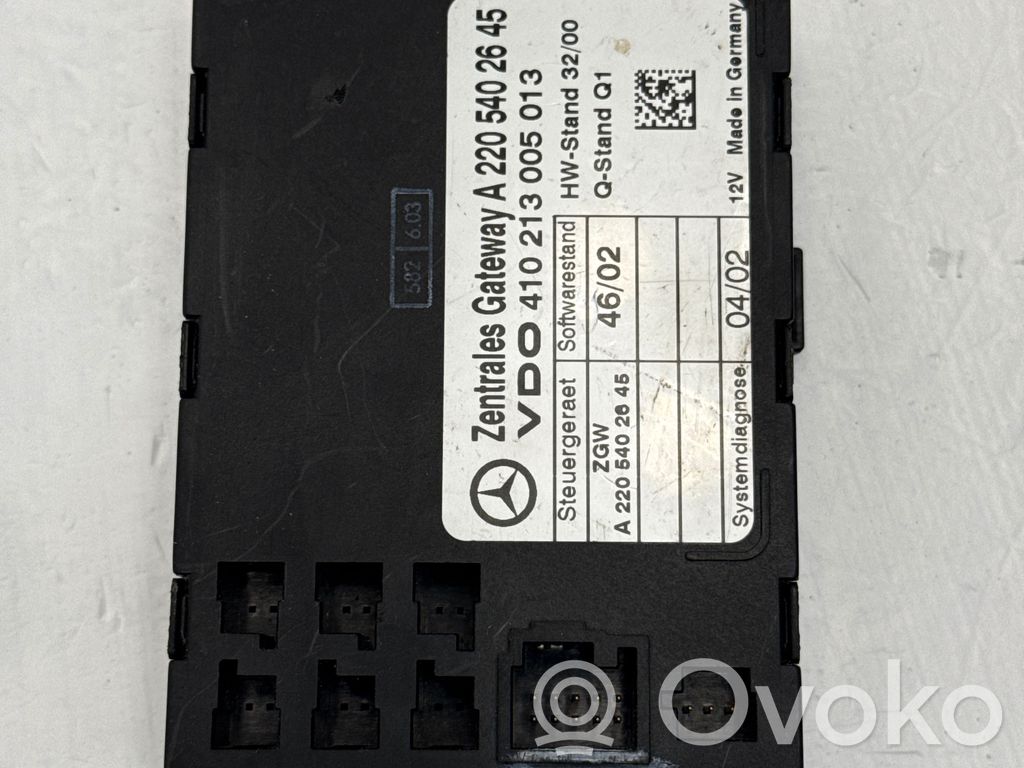 Mercedes-Benz S W220 Módulo de control Gateway 