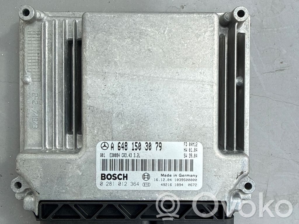 Sterownik / Moduł ECU   A6481503079,1039S00000,0281012364