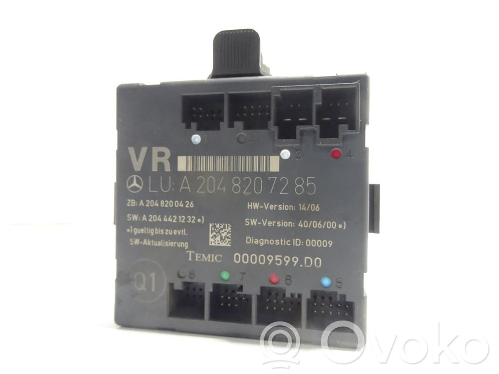 Mercedes-Benz C W204 Door central lock control unit/module 