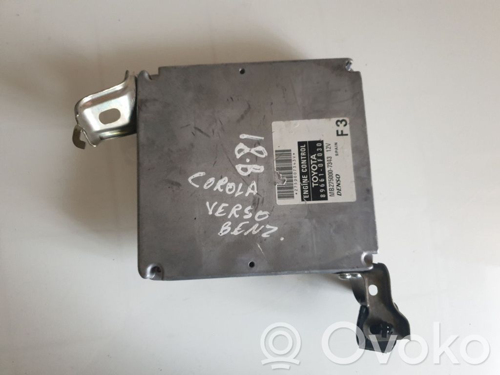 Toyota Corolla Verso E121 Engine control unit/module 