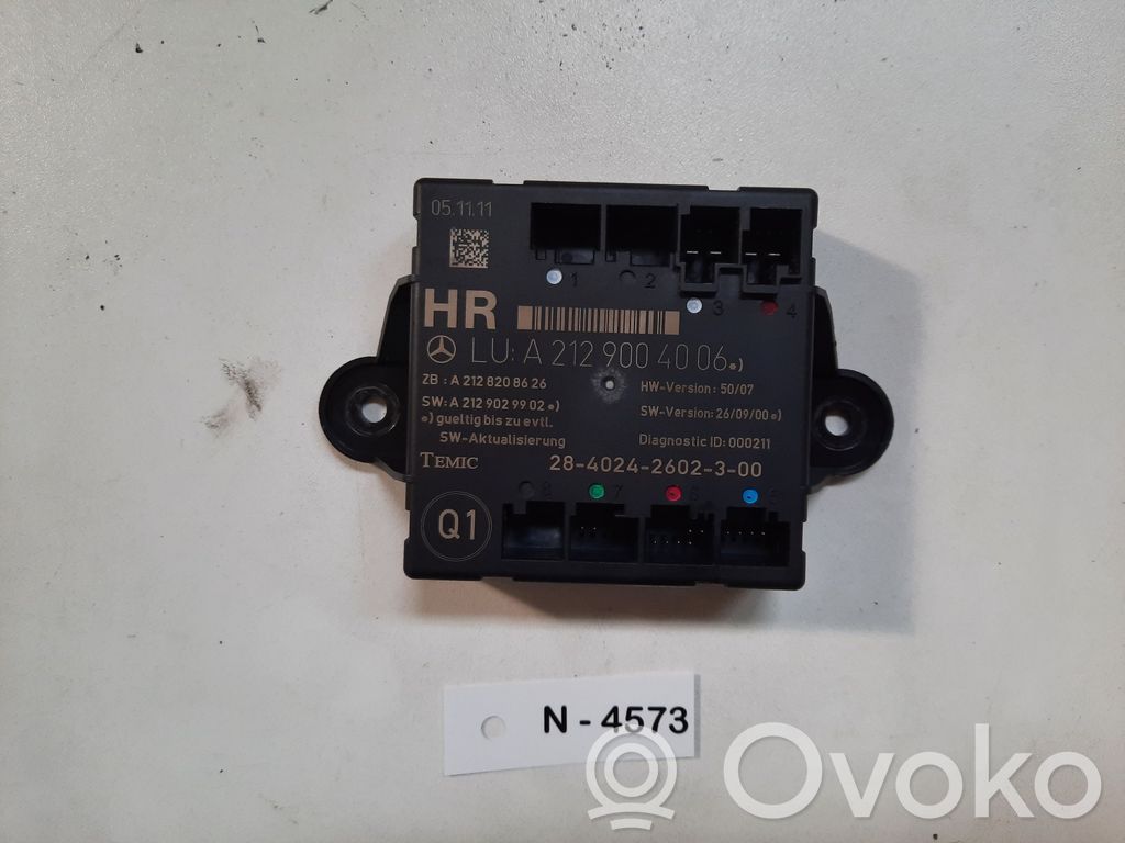 Mercedes-Benz C W204 Door control unit/module 