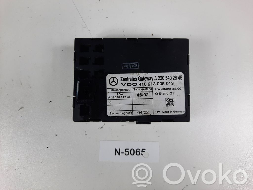 Mercedes-Benz S W220 Módulo de control Gateway 