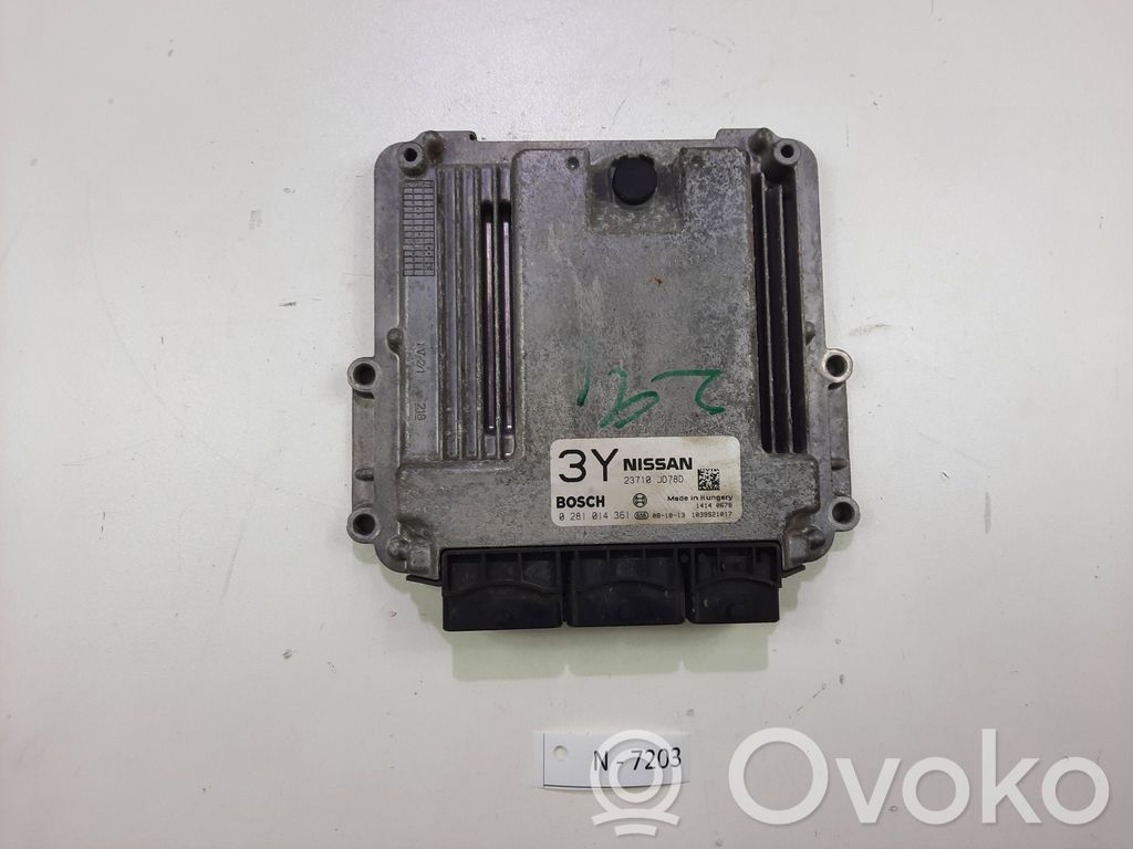 Nissan Qashqai Engine control unit/module 