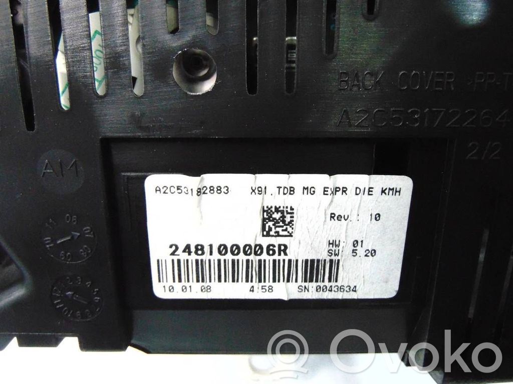 Renault Laguna III Speedometer (instrument cluster) 