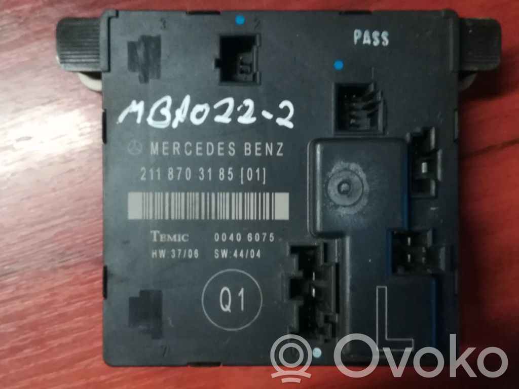 Mercedes-Benz E W211 Unité de commande module de porte 