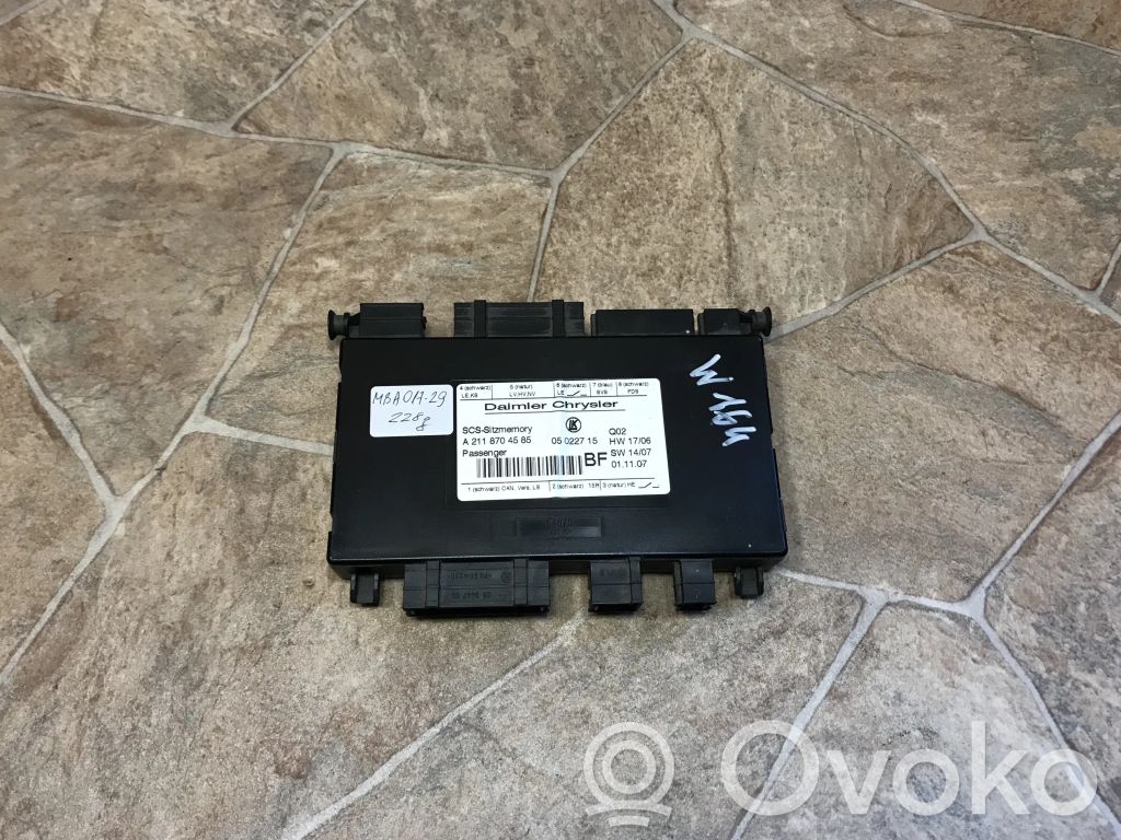 Mercedes-Benz ML W164 Module de commande de siège 