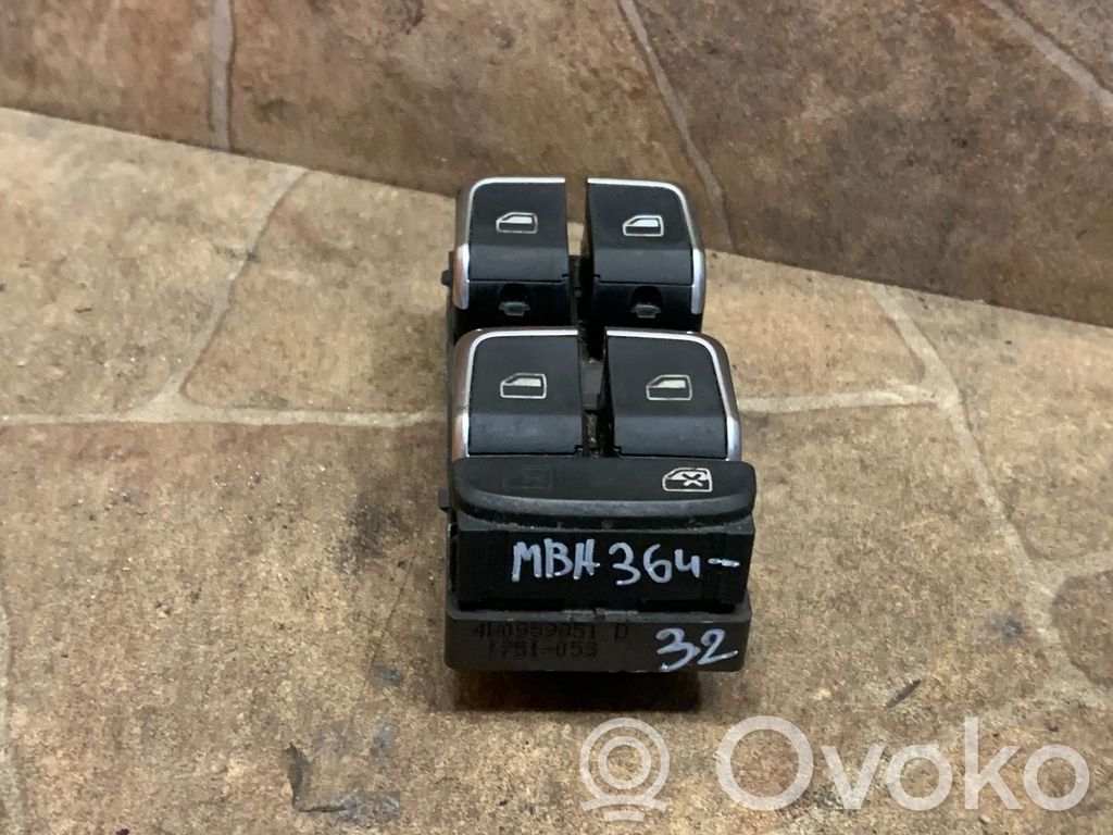 Audi A8 S8 D4 4H Electric window control switch 