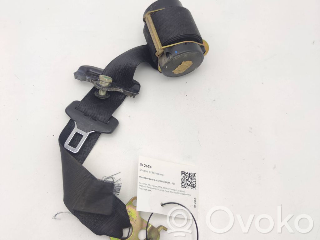 Mercedes-Benz CLK A208 C208 Sicherheitsgurt hinten 