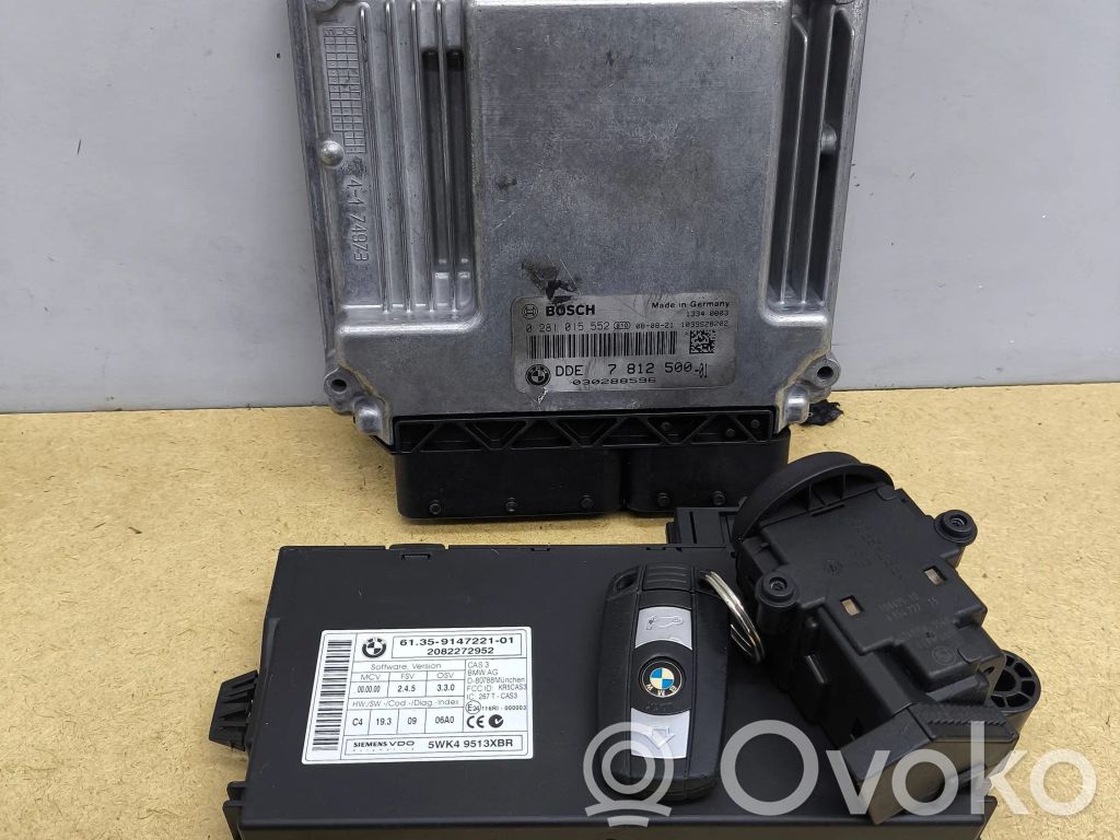 BMW 5 E60 E61 Komputer / Sterownik ECU i komplet kluczy 