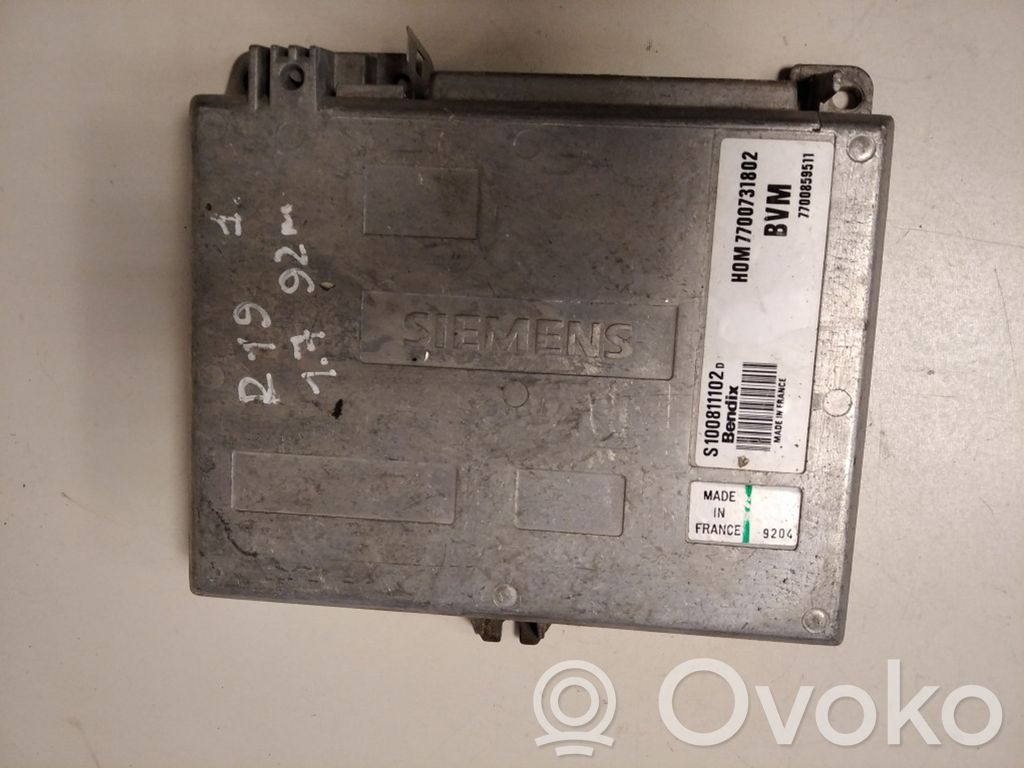 Engine control unit/module   S100811102D,7700731802