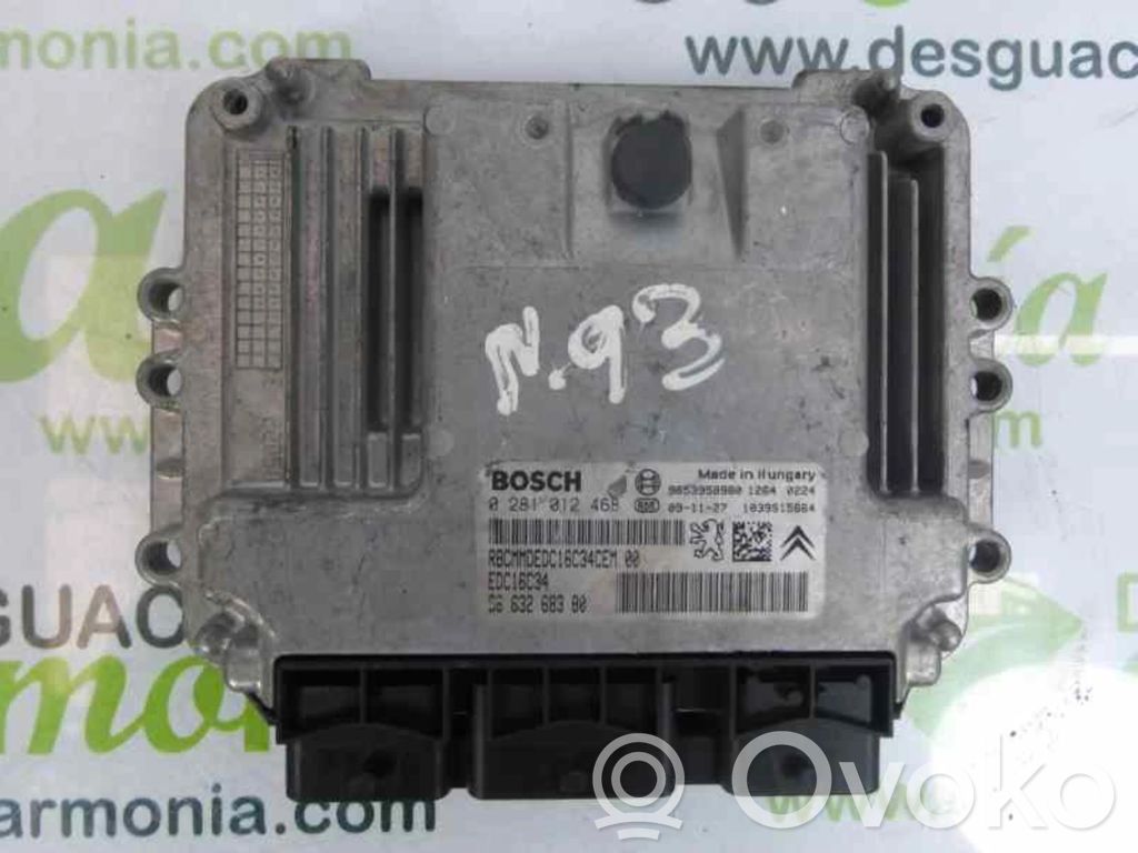 Engine control unit/module   9663268380,0281012468