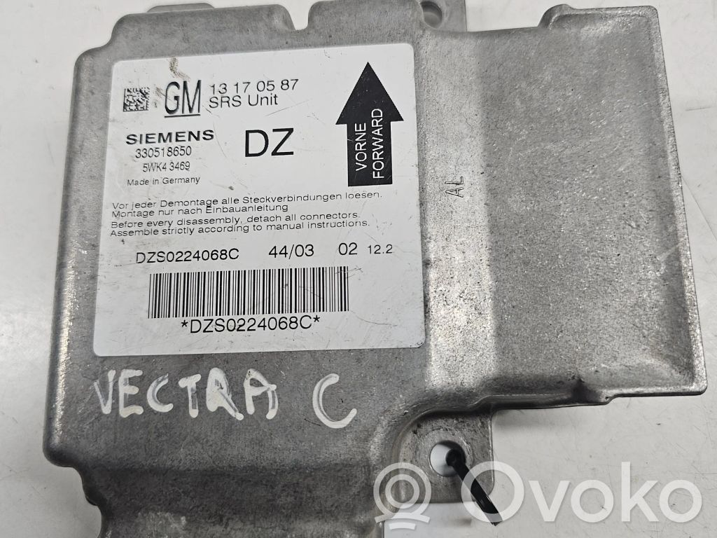 Opel Vectra C Airbag control unit/module 