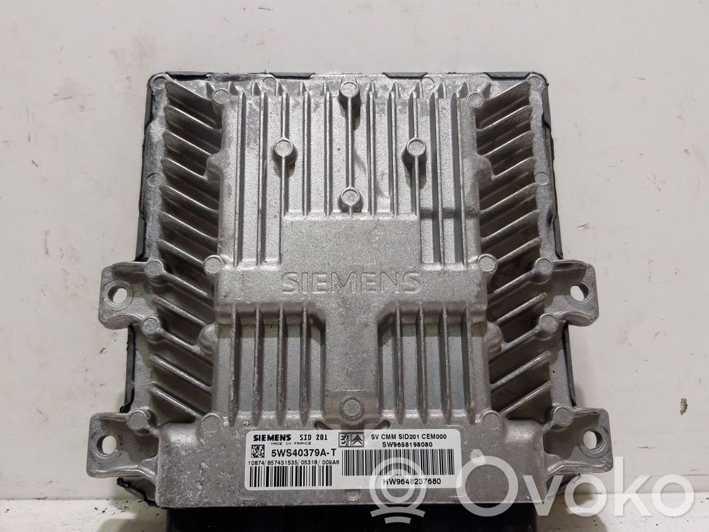 Engine control unit/module   9658198080,5WS40379AT,HW9648237680