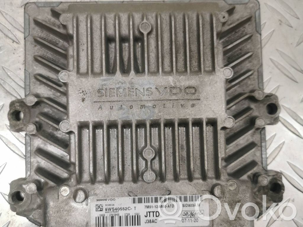Engine control unit/module   7M5112A650ATD,J38AC,SID803AM