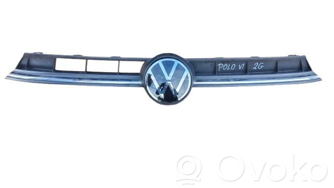 Volkswagen Polo VI Griglia superiore del radiatore paraurti anteriore 