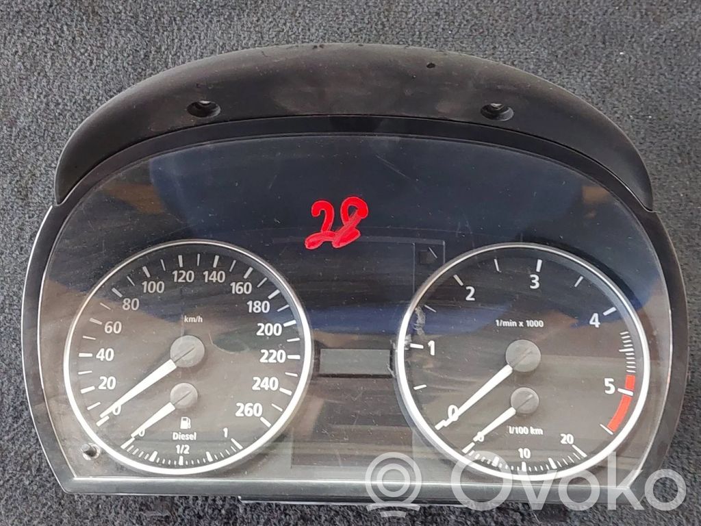 BMW 3 E90 E91 Speedometer (instrument cluster) 