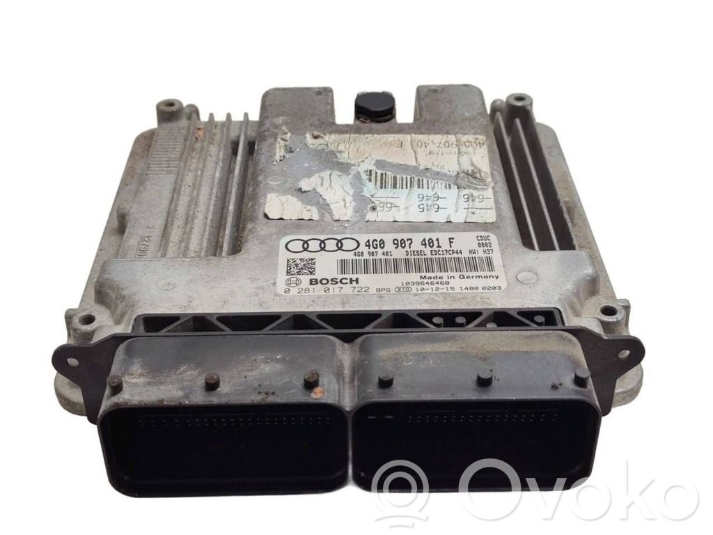 Engine control unit/module   4G0907401F,4G0907401,831017722,0281017722