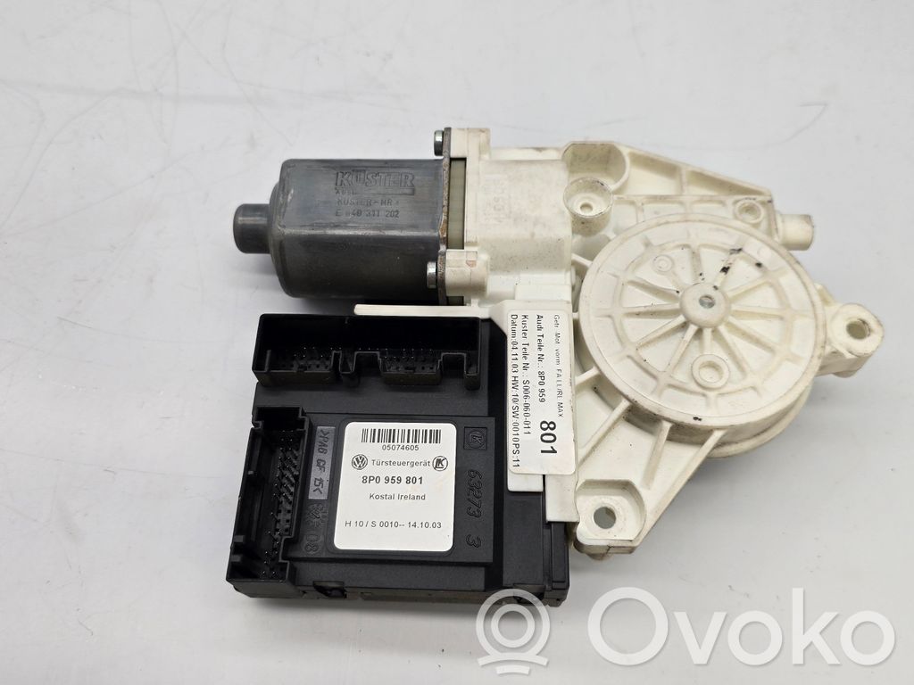 Audi A3 S3 8P Moteur de lève-vitre de porte avant 
