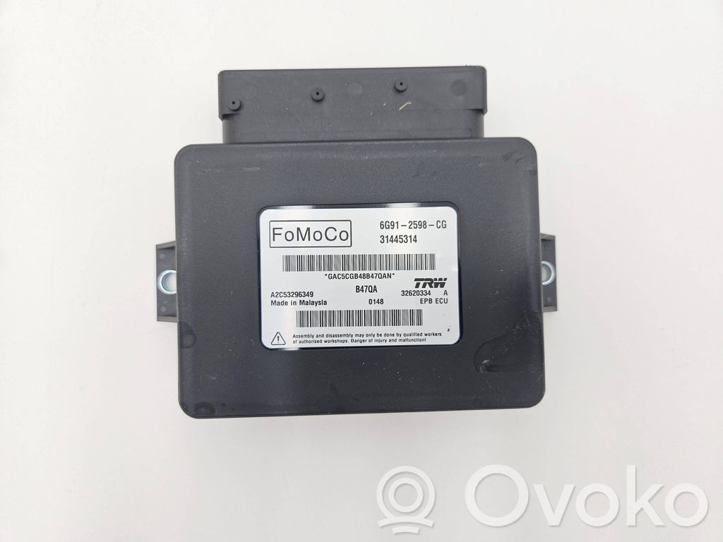 Volvo V60 Module de commande de frein à main 