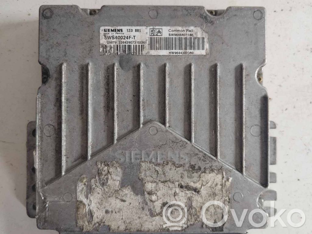 Engine control unit/module   5WS40024FT,9646801180,9644302380