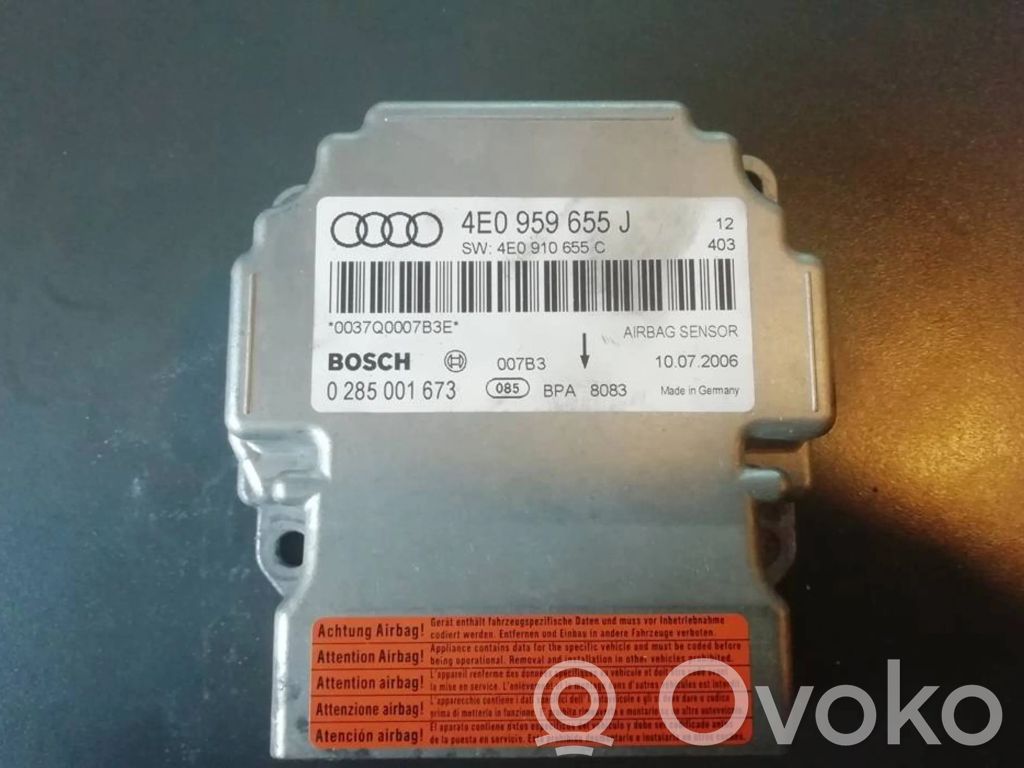 Audi A8 S8 D3 4E Airbag control unit/module 