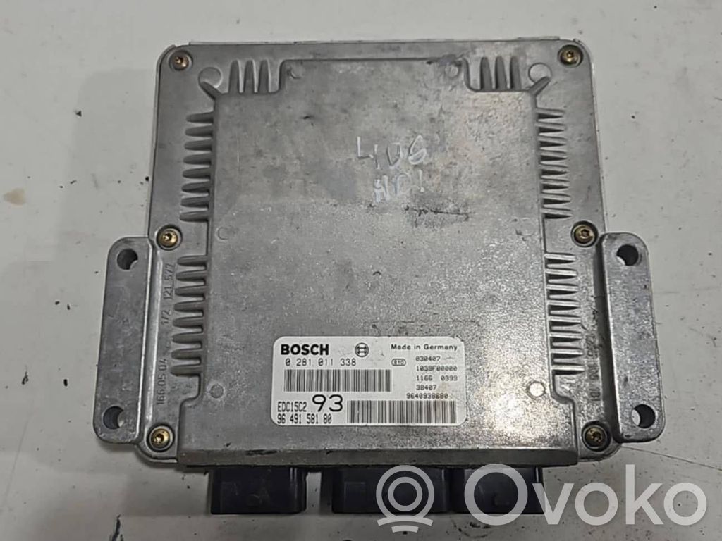 Engine control unit/module   0281011338,9649158180,9640938680