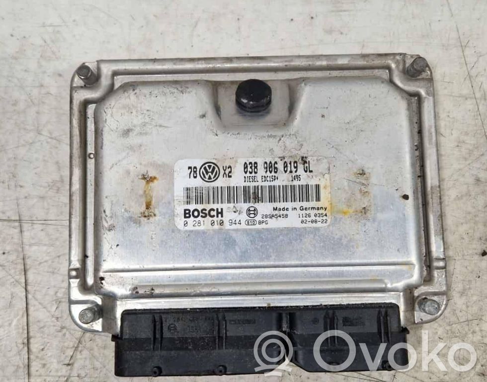 Engine control unit/module   0281010944,038906019GL,28SA5458