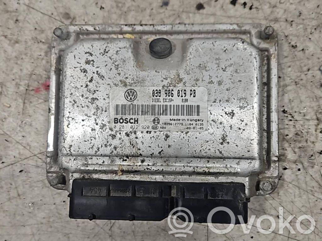 Engine control unit/module   038906019PB,0281012920,1039S12779