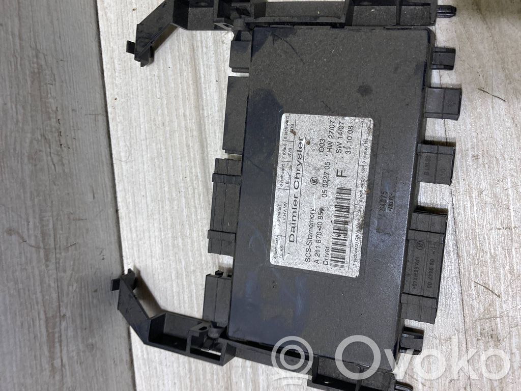 Mercedes-Benz CLS C219 Module de commande de siège 