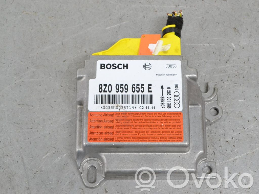 Unidad de control/módulo del Airbag   8Z0959655E,0285001385