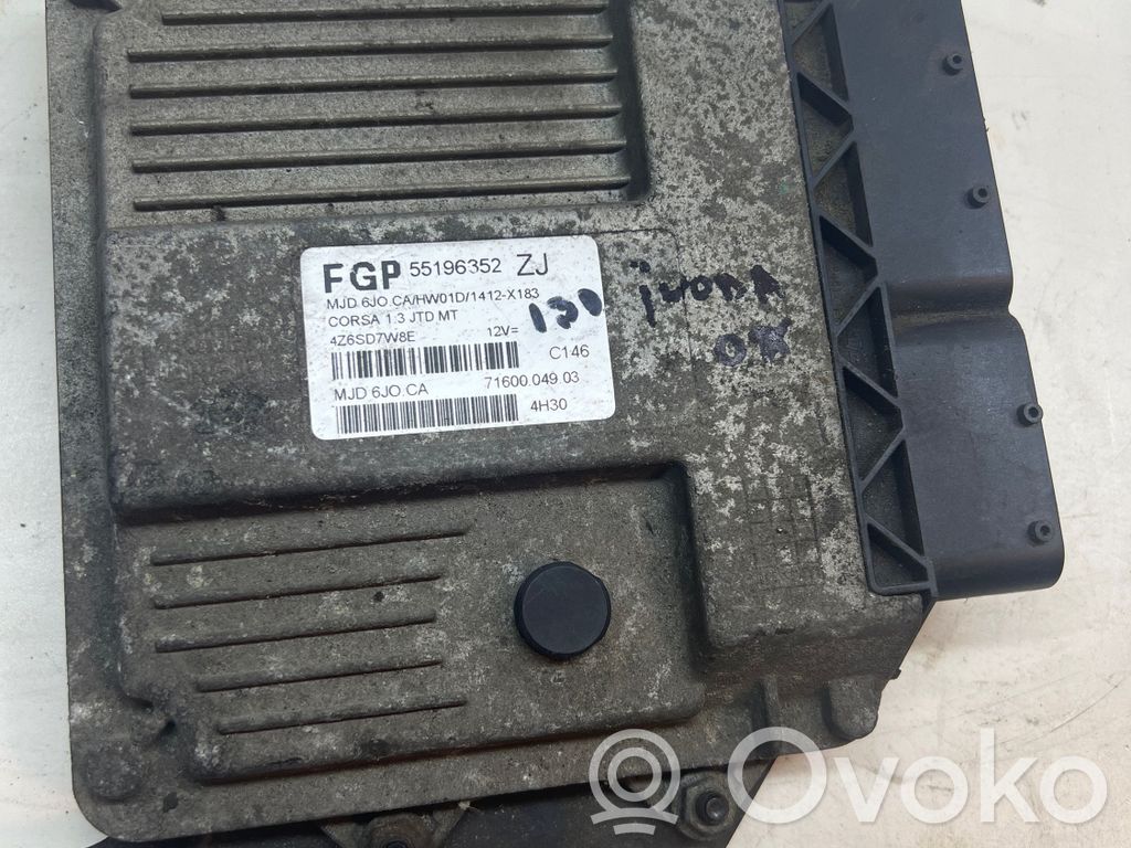 Opel Corsa C Unidad de control/módulo del motor 